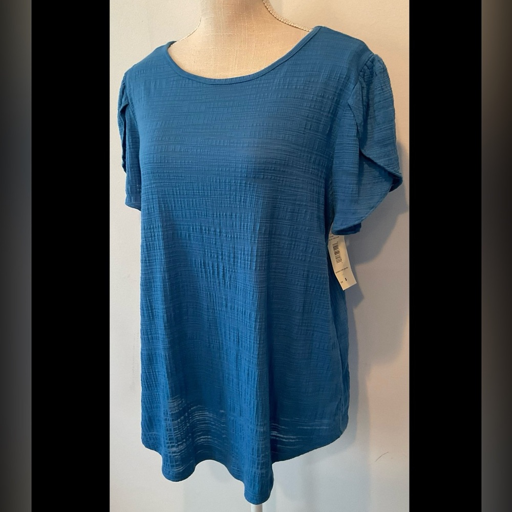 Seven Forty Two Blue Trillium Pullover Blouse - NWT